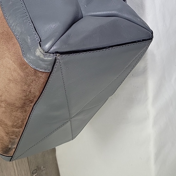 Rag & Bone New York Gray Brown Leather Shoulder Bag Handbag Purse Satchel - Picture 10 of 16